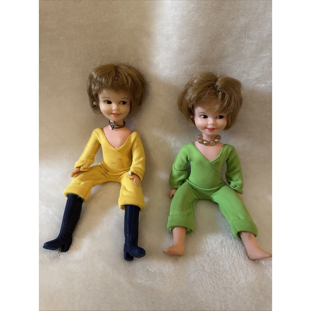 Vintage 1963 Penny Brite Dolls (2) by Deluxe Reading Corp Elizabeth N.J. Jewelry